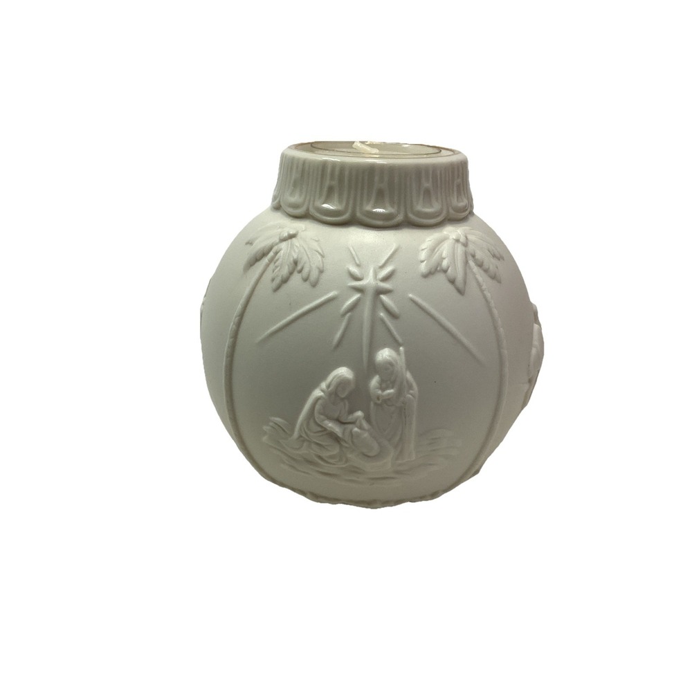 Lenox American Ornamental Glow Porcelain Nativity Tealight Candle Holder